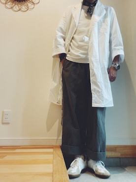 「ジャーマントレーナー」｜「アイテム（財布/小物）」を使った、TSさん（メンズ・174cm）の春コーディネート