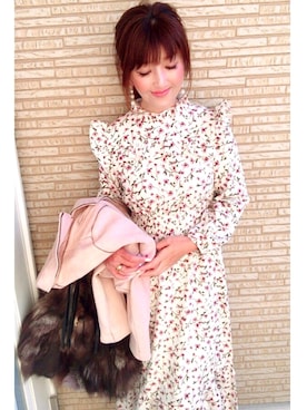「tocco（トッコ）のアイテム（ワンピース/ドレス）」を使った、miyukiさん（レディース・160cm）の冬コーディネート