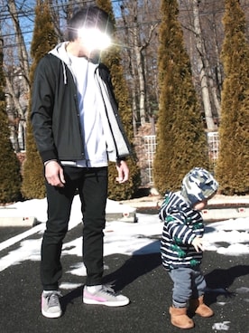 「GAP（ギャップ）のアイテム（ナイロンジャケット）」を使った、ogiciiさん（メンズ・170cm）の冬コーディネート