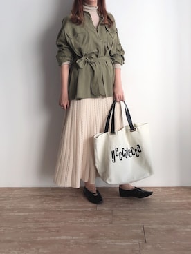 「SEVENDAYS=SUNDAY（セブンデイズサンデイ）のアイテム（バレエシューズ）」を使った、にはち まあり ☻さん（レディース・159cm）の春コーディネート