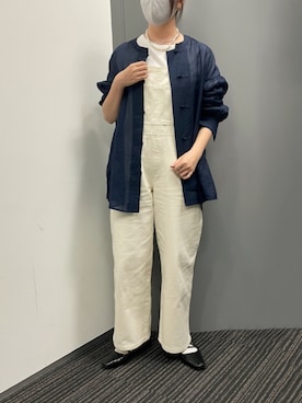 「チャイナシャツ」｜「アイテム（オールインワン・サロペット）」を使った、にはち まあり ☻さん（レディース・160cm）の春コーディネート