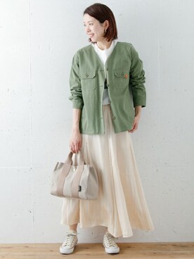 「URBAN RESEARCH Sonny Label（アーバンリサーチサニーレーベル）のアイテム（カバーオール）」を使った、SonnyLabel WOMENさん（レディース・165cm）の冬コーディネート