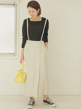 「スクエアネック(ネック)」｜SonnyLabel WOMENさん（レディース・165cm）の春コーディネート