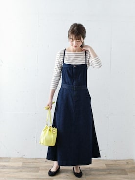 「Wrangler」｜「アイテム（ワンピース/ドレス）」を使った、SonnyLabel WOMENさん（レディース・165cm）の春コーディネート