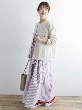 「URBAN RESEARCH Sonny Label（アーバンリサーチサニーレーベル）のアイテム（カバーオール）」を使った、SonnyLabel WOMENさん（レディース・165cm）の春コーディネート