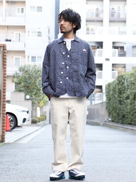「アイテム（ベスト、ブルー系）」を使った、coenえいちゃんさん（メンズ・175cm）の春コーディネート