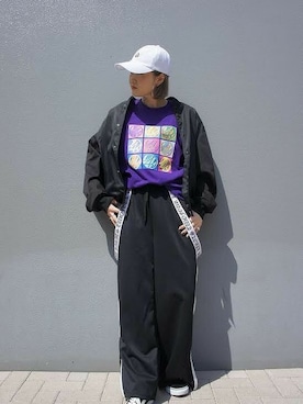 「アイテム（サスペンダー）」を使った、24Karats STAFFさん（レディース・165cm）の春コーディネート