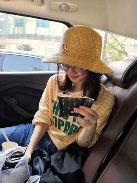 「ONLY（オンリー）のアイテム（パンツ）」を使った、姝琪Shuさん（レディース・163cm）の夏コーディネート