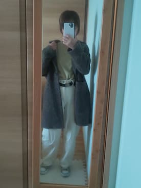 「H&M（エイチ・アンド・エム）のアイテム（チェスターコート）」を使った、KU☆ミさん（レディース・157cm）の冬コーディネート
