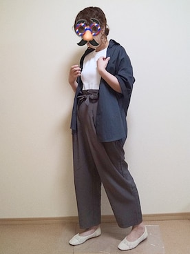 「ルーズフィット」｜KU☆ミさん（レディース・158cm）の夏コーディネート