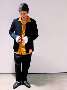 「KIJIMA TAKAYUKI」｜「アイテム（ローファー）」を使った、kaneta®さん（メンズ・175cm）の冬コーディネート