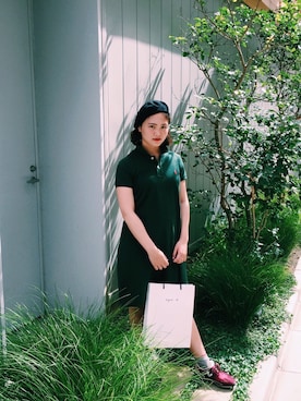 POLO RALPH LAURENのシャツワンピース（グリーン系）を使った