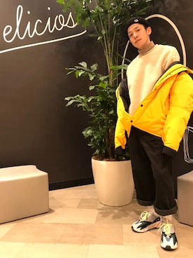 「Champion（チャンピオン）のアイテム（ニットキャップ/ビーニー）」を使った、しんごさん（メンズ・169cm）の秋コーディネート