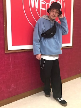 「Kappa（カッパ）のアイテム」を使った、しんごさん（メンズ・169cm）の冬コーディネート