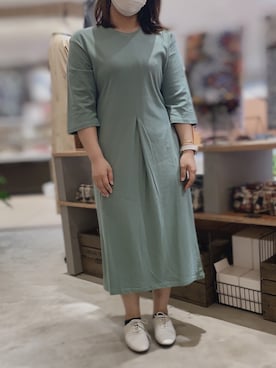 「Libra Cue（リブラ キュー）のアイテム（ワンピース）」を使った、enenkaさん（レディース・156cm）の春コーディネート