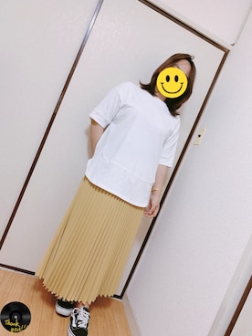 「Libra Cue（リブラ キュー）のアイテム（スカート）」を使った、enenkaさん（レディース・156cm）の春コーディネート