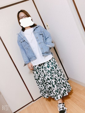 「Libra Cue（リブラ キュー）のアイテム（スカート）」を使った、enenkaさん（レディース・156cm）の春コーディネート