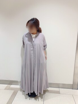 「Libra Cue（リブラ キュー）のアイテム（ワンピース）」を使った、enenkaさん（レディース・156cm）の秋コーディネート