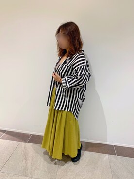 「Libra Cue（リブラ キュー）のアイテム（スカート）」を使った、enenkaさん（レディース・156cm）の秋コーディネート