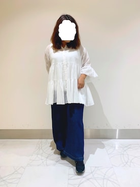 「Libra Cue（リブラ キュー）のアイテム（トップス）」を使った、enenkaさん（レディース・156cm）の秋コーディネート