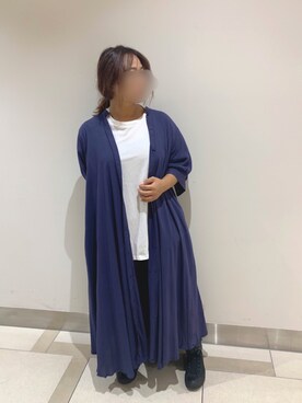 「Libra Cue（リブラ キュー）のアイテム（ワンピース）」を使った、enenkaさん（レディース・156cm）の秋コーディネート