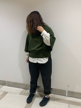 「Libra Cue（リブラ キュー）のアイテム（トップス）」を使った、enenkaさん（レディース・156cm）の秋コーディネート