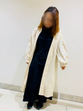 「シンプル」｜「アイテム（シャツワンピース）」を使った、enenkaさん（レディース・156cm）の秋コーディネート