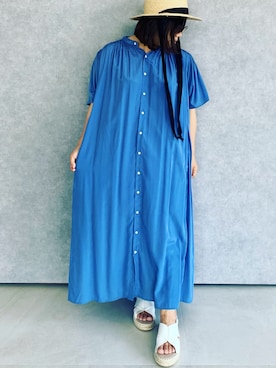 「Libra Cue（リブラ キュー）のアイテム（帽子）」を使った、enenkaさん（レディース・155cm）の夏コーディネート