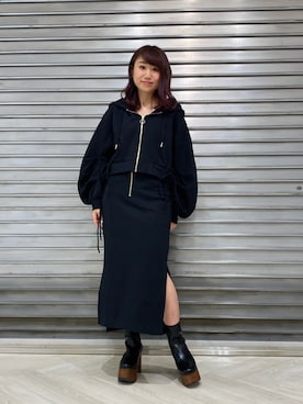 「REDYAZEL（レディアゼル）のアイテム（ブーツ）」を使った、Suzuki Seinaさん（レディース・150cm）の秋コーディネート