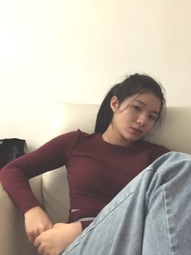 「PULL&BEAR（プルアンドベア）のアイテム（チノパンツ）」を使った、大大大大米0さん（レディース・160cm）の春コーディネート