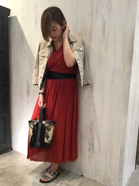 「Moname（モナーム）のアイテム（ジャケット/アウター）」を使った、tammmさん（レディース・169cm）の春コーディネート