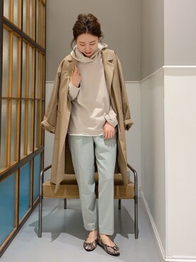 「LEPSIM（レプシィム）のアイテム（トレンチコート）」を使った、mizkさん（レディース・162cm）の春コーディネート