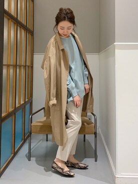 「LEPSIM（レプシィム）のアイテム（トレンチコート）」を使った、mizkさん（レディース・162cm）の春コーディネート