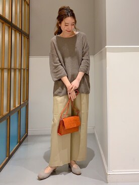 「レプシィム(LEPSIM)」｜「アイテム（チノパンツ）」を使った、mizkさん（レディース・162cm）の春コーディネート