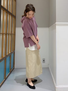 「レプシィム(LEPSIM)」｜「アイテム（パーカー）」を使った、mizkさん（レディース・162cm）の春コーディネート