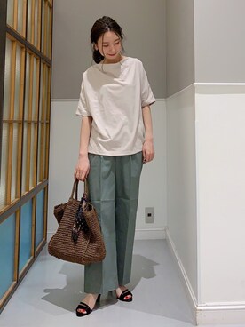 「レプシィム(LEPSIM)」｜「アイテム（チノパンツ）」を使った、mizkさん（レディース・162cm）の夏コーディネート