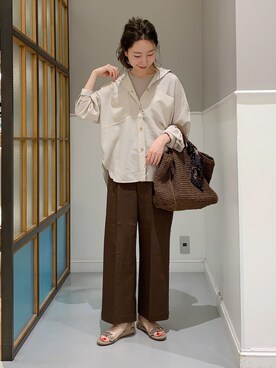 「レプシィム(LEPSIM)」｜「アイテム（チノパンツ）」を使った、mizkさん（レディース・162cm）の夏コーディネート