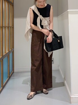 「レプシィム(LEPSIM)」｜「アイテム（チノパンツ）」を使った、mizkさん（レディース・162cm）の夏コーディネート