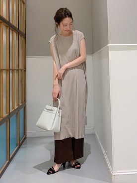 「レプシィム(LEPSIM)」｜「アイテム（チノパンツ）」を使った、mizkさん（レディース・162cm）の夏コーディネート