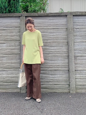 「レプシィム(LEPSIM)」｜「アイテム（チノパンツ）」を使った、mizkさん（レディース・162cm）の夏コーディネート