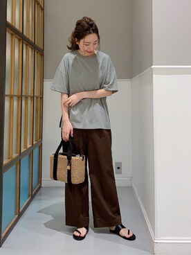 「レプシィム(LEPSIM)」｜「アイテム（チノパンツ）」を使った、mizkさん（レディース・162cm）の夏コーディネート