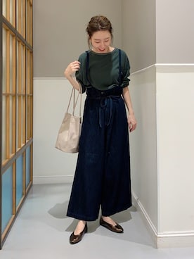 「レプシィム(LEPSIM)」｜「アイテム（オールインワン・サロペット）」を使った、mizkさん（レディース・162cm）の秋コーディネート