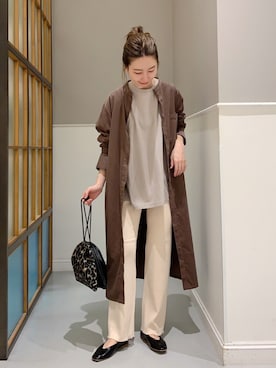 「LEPSIM（レプシィム）のアイテム（シャツワンピース）」を使った、mizkさん（レディース・162cm）の秋コーディネート