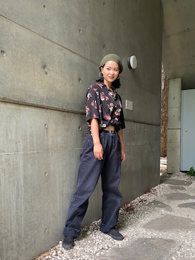 「APPLEBUM」｜「アイテム（スリッポン）」を使った、maayasaitoさん（レディース・165cm）の夏コーディネート