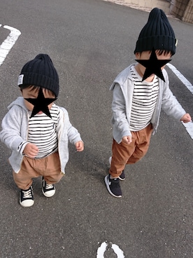 maa×kii×chiiさん（キッズ・90cm）の秋コーディネート