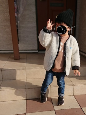 maa×kii×chiiさん（キッズ・90cm）の冬コーディネート