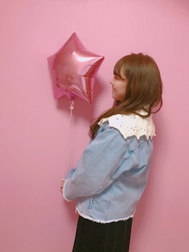 「HONEY MI HONEY（ハニーミーハニー）のアイテム（ジャケット/アウター）」を使った、kanocoさん（レディース・157cm）の春コーディネート