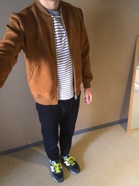 「URBAN RESEARCH（アーバンリサーチ）のアイテム（ノーカラージャケット）」を使った、アベッカムさん（メンズ・177cm）の春コーディネート