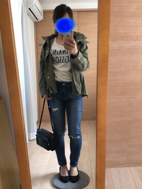 「アニエスベー」｜「アイテム（ブルゾン）」を使った、ゆきんこさん（レディース・154cm）の春コーディネート