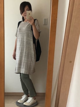 「prit（プリット）のアイテム（ワンピース/ドレス）」を使った、ゆきんこさん（レディース・154cm）の夏コーディネート